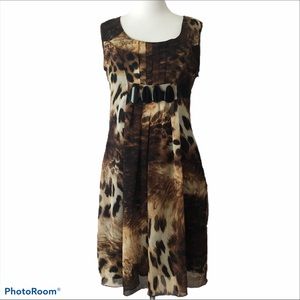 Lucy & Laurel Animal Print Cheetah Dress Size 4
